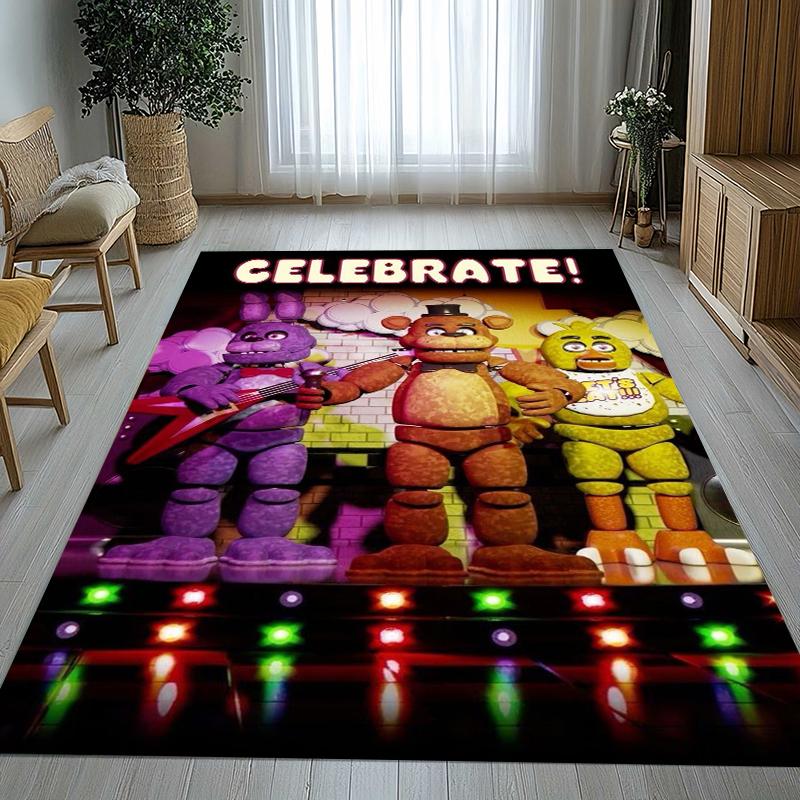 Tappeto Area Antiscivolo Horror Freddy F-FNAF Giochi Soggiorno Tappeto Morbido per Camera da Letto Stanza dei Giochi dei Bambini Divano, Zerbino Decorazione per la Casa Regalo