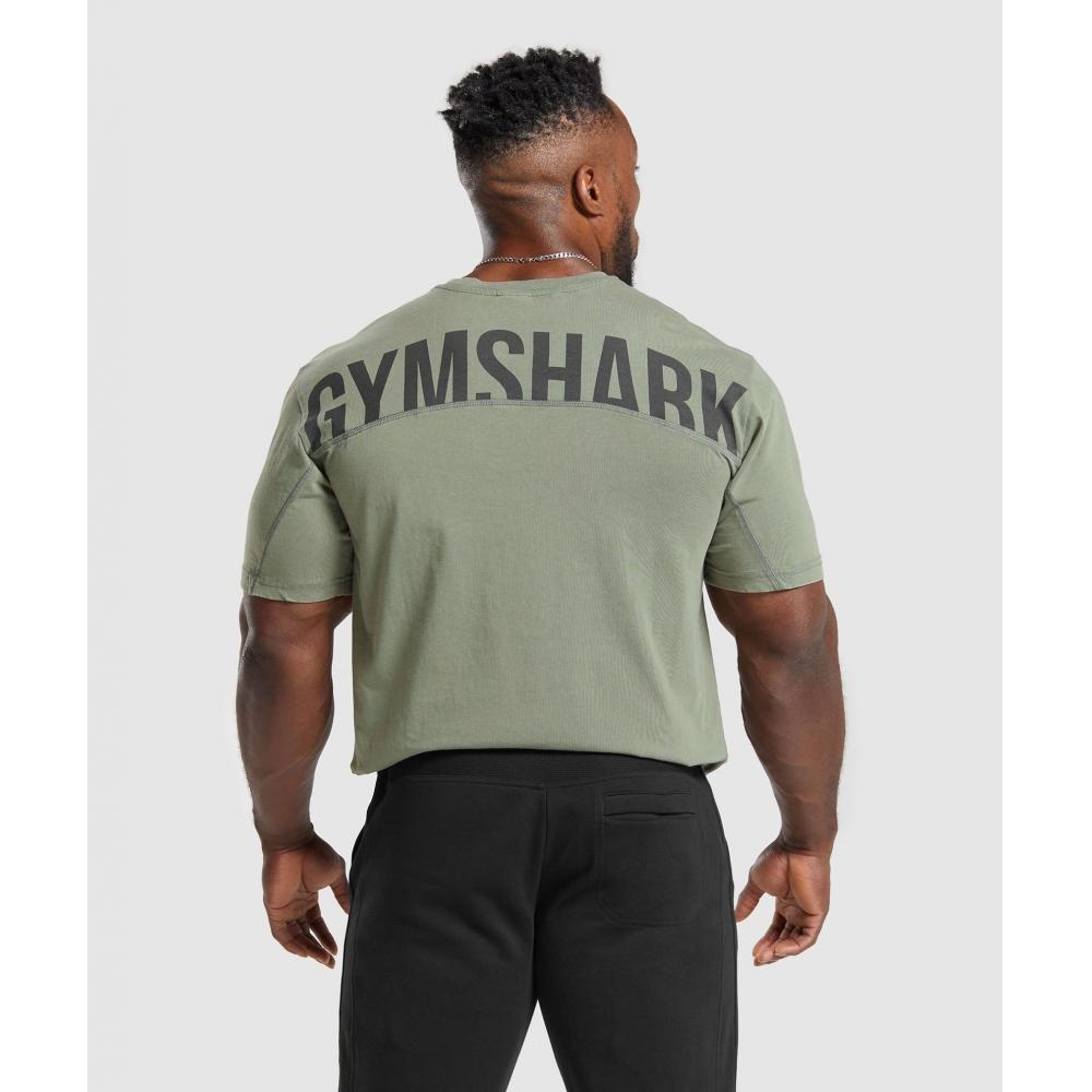 

Футболка GYMSHARK Power Washed Dusk Green A2A9H ECCP XS
