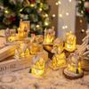 Battery Powered Snow House Figurine Resin Christmas Night Light  Holiday Displays