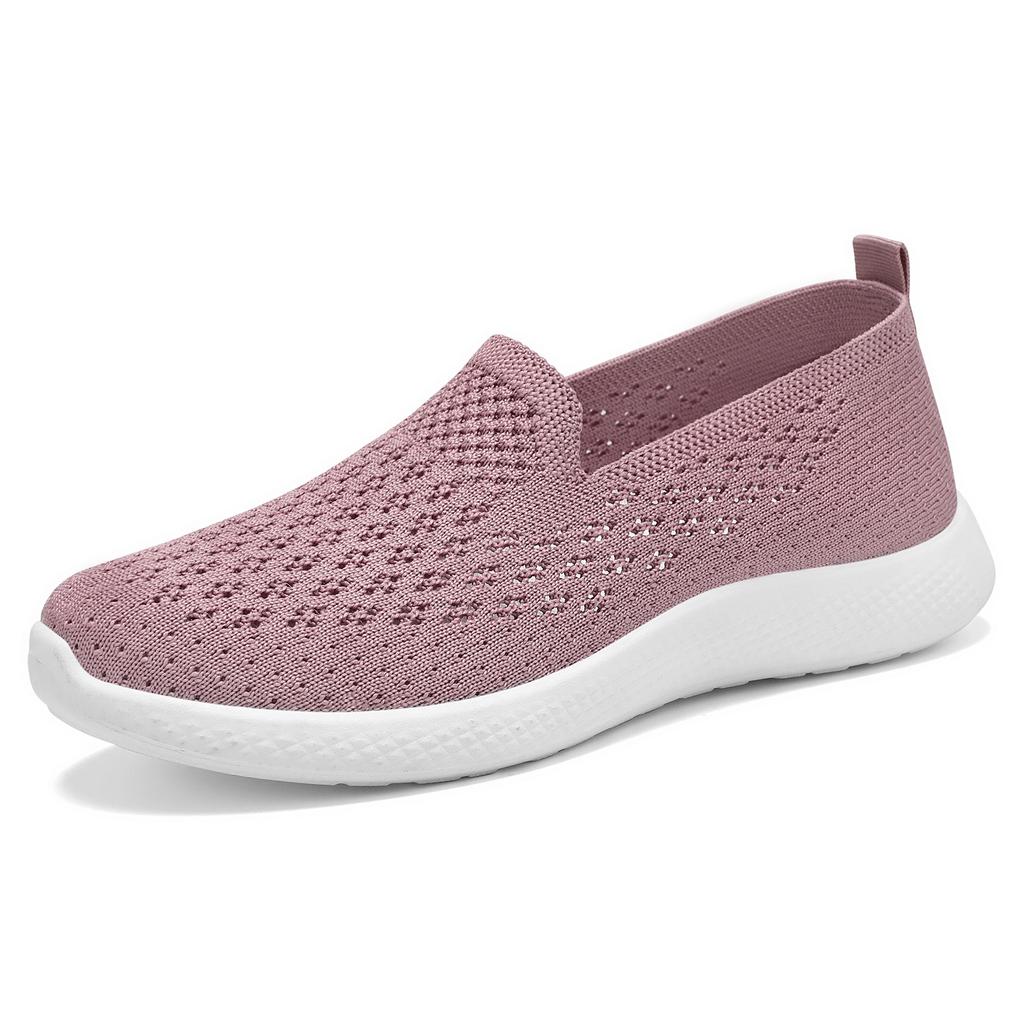 Shoes women's casual new soft-soled lightweight medium casual fly-woven breathable casual shoes women's shoes