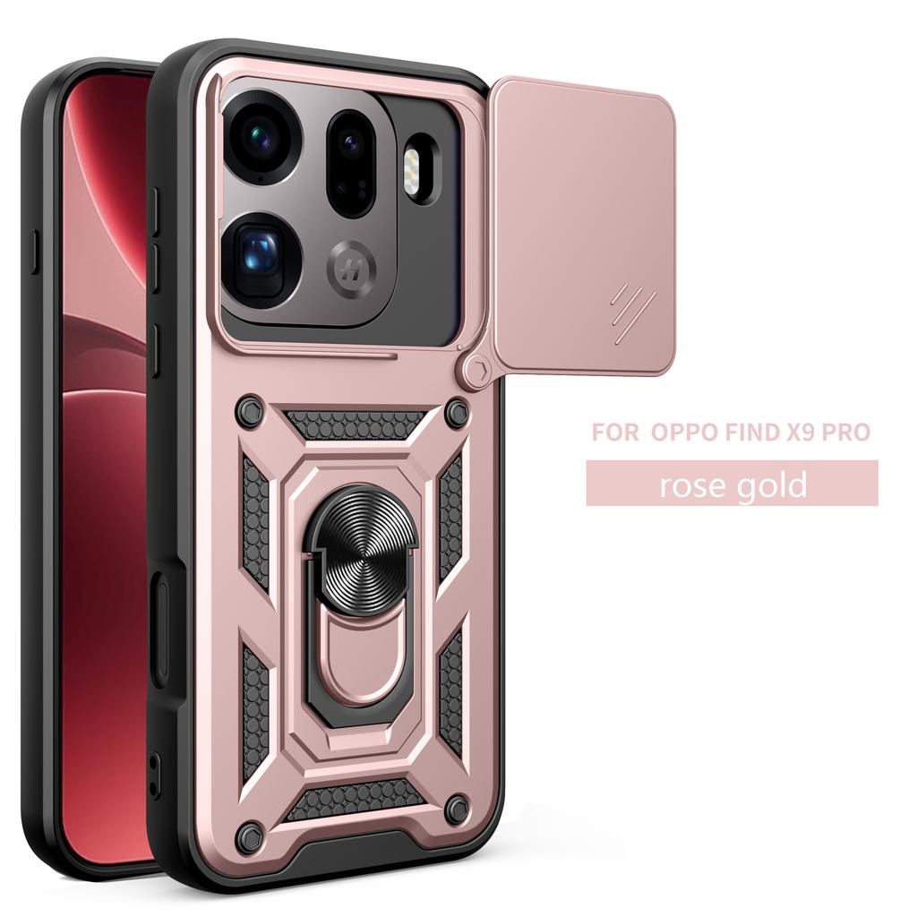 For OPPO Find X9 Case Oppo Find X9 Pro Cover Oppo Find X9p Magnetic Ring Holder Armor Phone Case Slide Camera Protect Back Cover