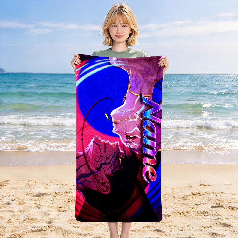 Custom Name Name Art Stylish printed beach towel,a quick-drying, absorbent mat suitable for the beach, pool, gym, and travel fans gift