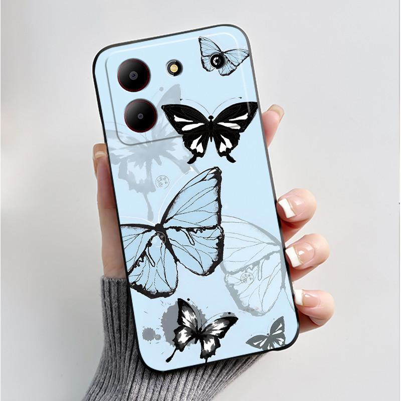 For ZTE Blade A54 Case Protective Soft Silicone Flower TPU Covers for ZTE BladeA54 4G Bumper For Blade A34 A 54 Phone Cases Bag