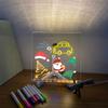 Leuchtende Acryl-Nachrichtentafel, beschreibbar, DIY, leuchtendes Zeichenbrett für Kinder, Nachrichtentischlampe mit 7 bunten Stiften