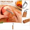 Edelstahl Gemüse- und Obstschäler mit ergonomischem Holzgriff für den Küchengebrauch Langlebige Klinge Leicht zu greifendes Design