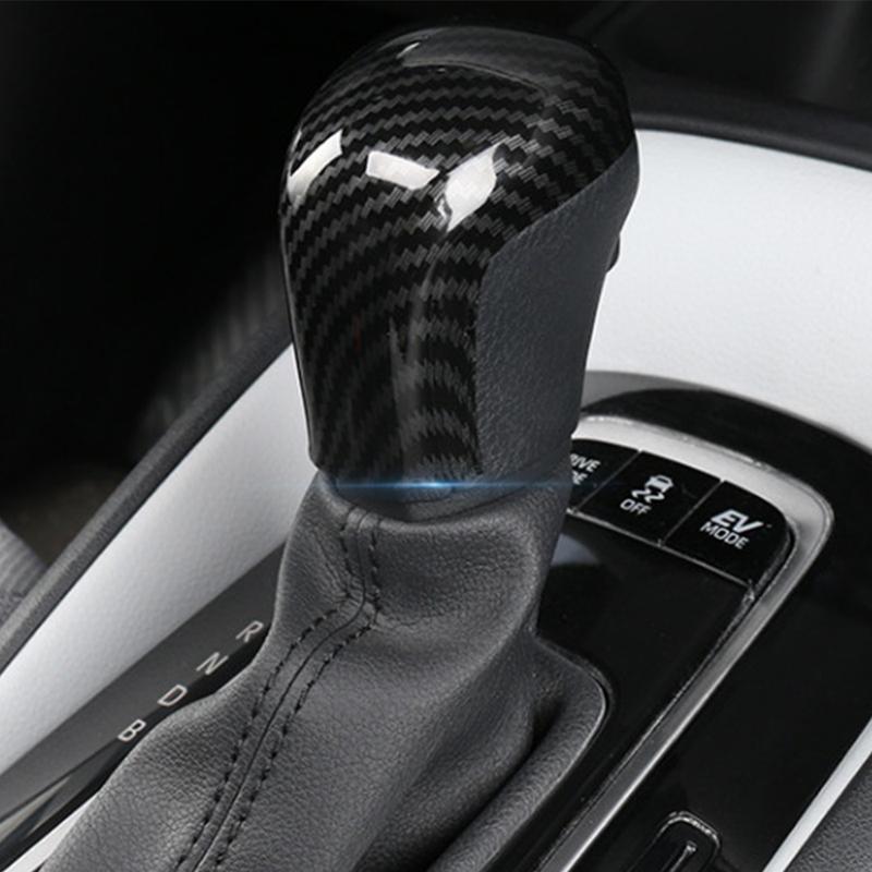For Toyota Camry 2018    Carbon Fiber Car Interior Gear Shift Knob Head Cover Trim AT