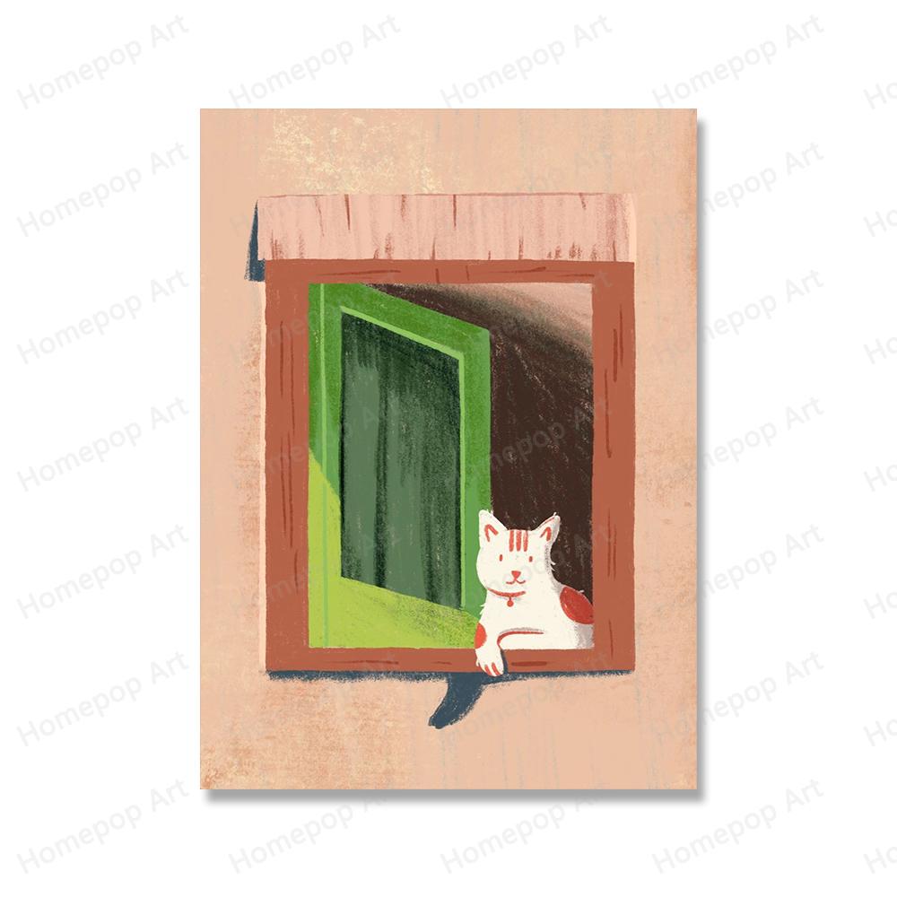 Modern Funny Cute Animals Duck Cats Rabbit Wall Art Canvas Painting Nordic Posters And Prints Nursery Pictures Living Room Decor