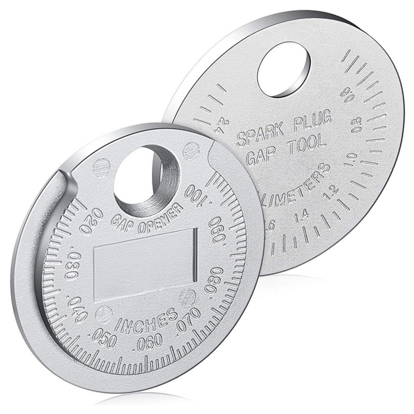 

Spark Plug Gap Gauge Spark Plug Gap Metal Car Auto Repair Measuring Range (2-Pack) - Tool, Coin-Shaped Accessory, Tool, 0.6-2.4mm