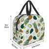 Lunch Bag for Women Summer Pineapple Avocado Flower Insulated Lunch Box Cooler Tote for Adults Men Work Office School Picnic