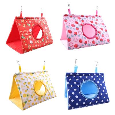 Bird Hanging Hammock for Cage Winter Warm Nest Tent House Hideout Parrot Snuggle Hut for Sleeping Playing & Rest