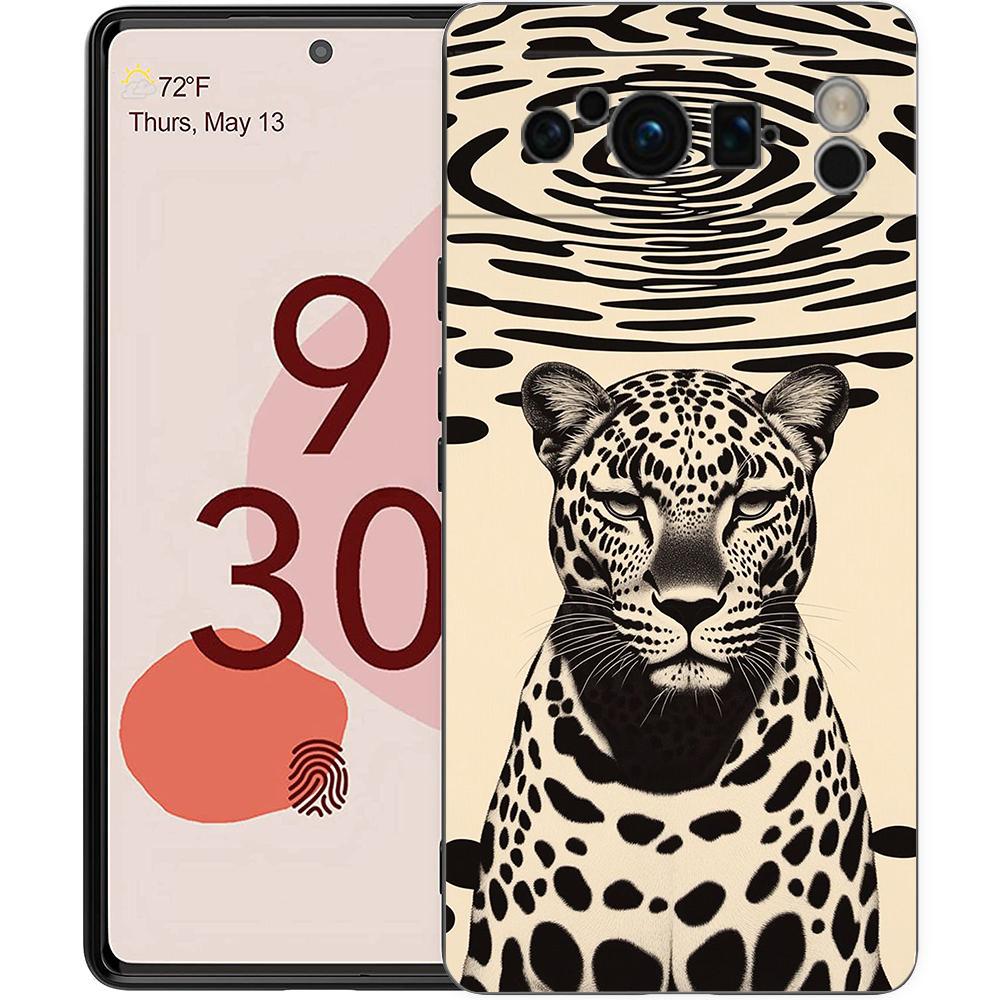 

For Google Pixel 10 Pro Phone Case Pixel 9 Pro XL TPU Case Pixel 8 Pro 9A 8A 7A 7 6A 6 Pro Soft Cover Floral Leopard Eyes Pixel 8A