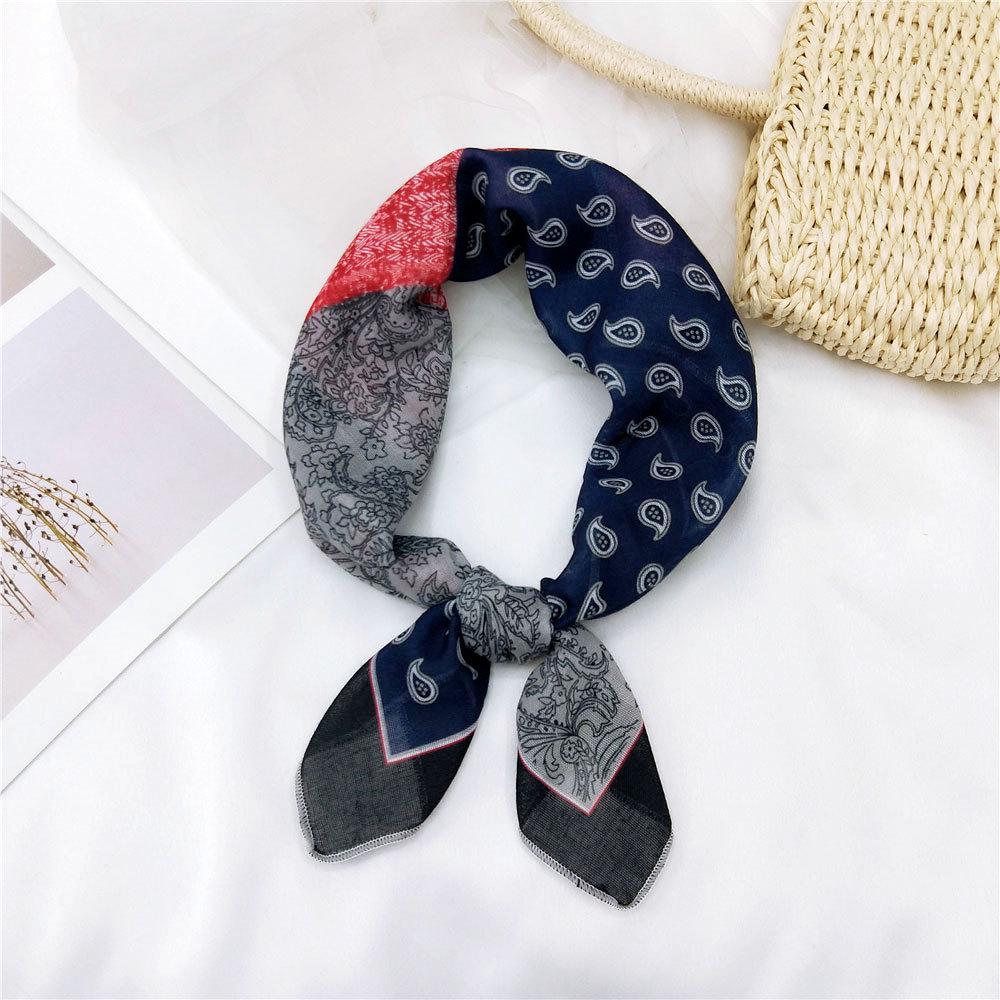 Versatile Cotton Linen Silk Scarf: Spring & Autumn Unisex Small Square Neck & Head Accessory