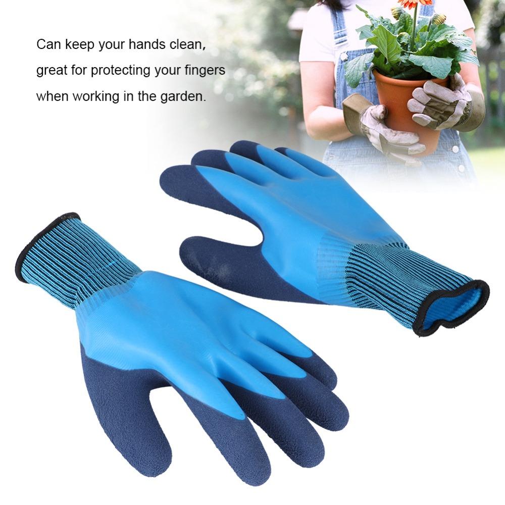 2 Pair Latex Gardening Gloves Waterproof Fishing Gloves Working Gloves Fishing and Handling Use