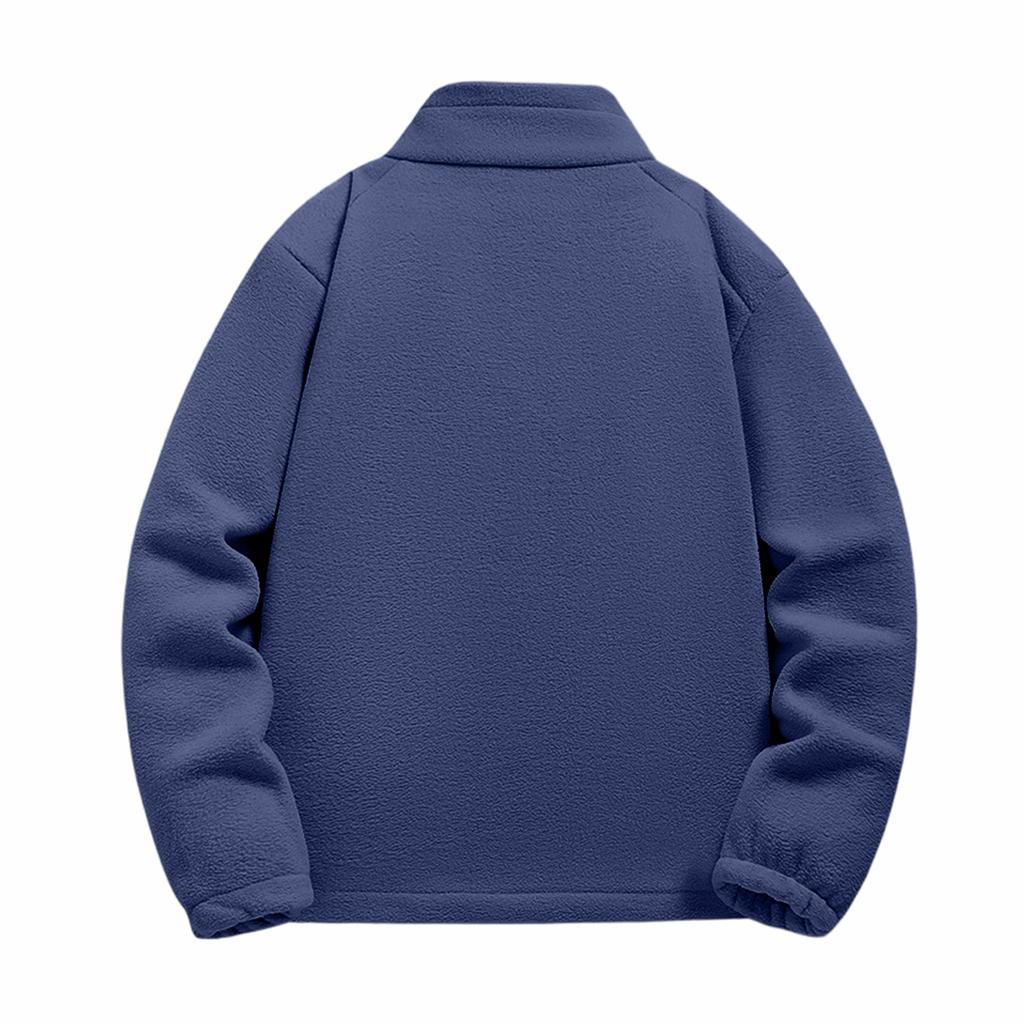 Women's Fashionable Casual Long Sleeved Thickened And Fleece Lined Stand Up Collar Coat