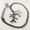 Used Chloe Horseshoe Charm Horse Necklace Pink Ball Necklace Silver