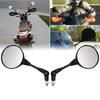 Rétroviseur latéral universel noir pour moto, 10mm, Anti-chute, rond pliant