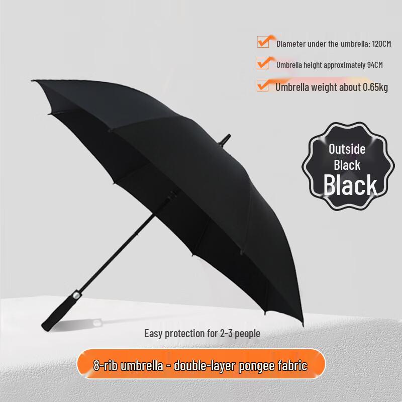 Yellow Reinforced Straight Handle Umbrella