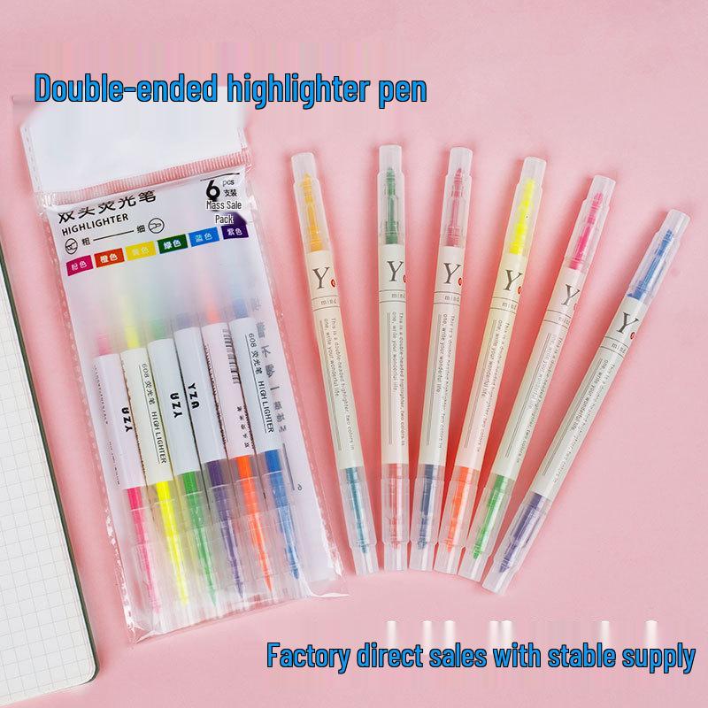 Bunter doppelseitiger Textmarker für Schüler und Notizbücher