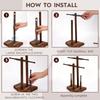 Stable Wood Holder for Jewelry Display of Rings and Necklaces Easy to Use Sports Memorabilias Holder