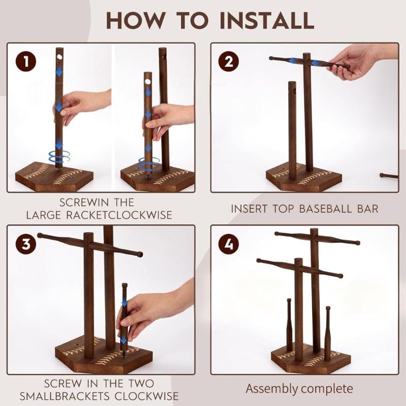 Stable Wood Holder for Jewelry Display of Rings and Necklaces Easy to Use Sports Memorabilias Holder