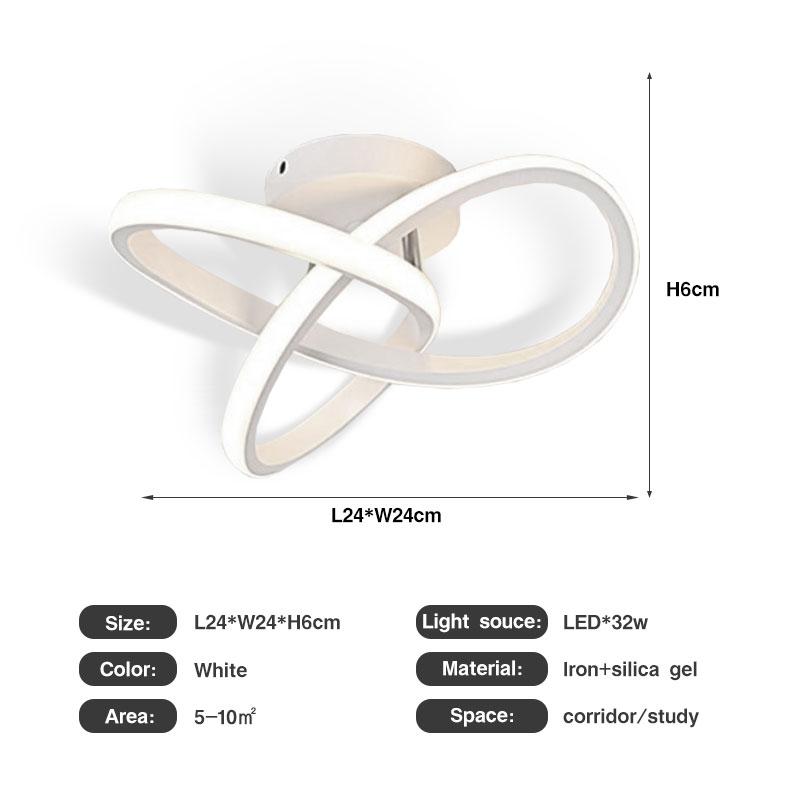 Nordic Black White LED Ceiling Lights Chandelier Lamps for Corridor Balcony Interior LED Ceiling Lamp Decor for Home AC85-265V