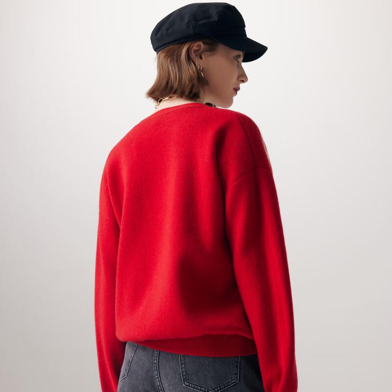 PALUOPO Women's 100% Cashmere Jacquard Knit Cardigan