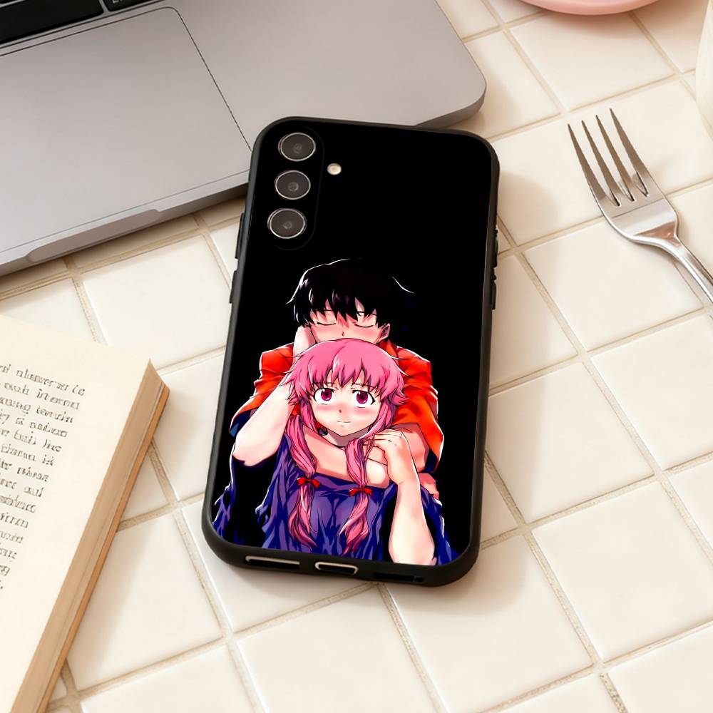 The F-Future Diary Anime  phone Case For Samsung Galaxy A73,A72,A71,A70,A53,A52,A51,Others Soft Black Shell