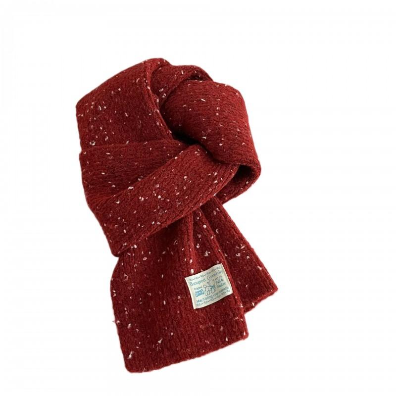 Womens Winter Wool Blend Knitted Beaded Scarf Gloves Set Casual Chic Accessory In Multiple Colors