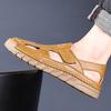 Fashion Luxury Business Casual Shoes Outdoor Leather Men Sandal Men Summer Hollow Out Non-slip Shoes Soft Sole Comfortable Men Sandalias