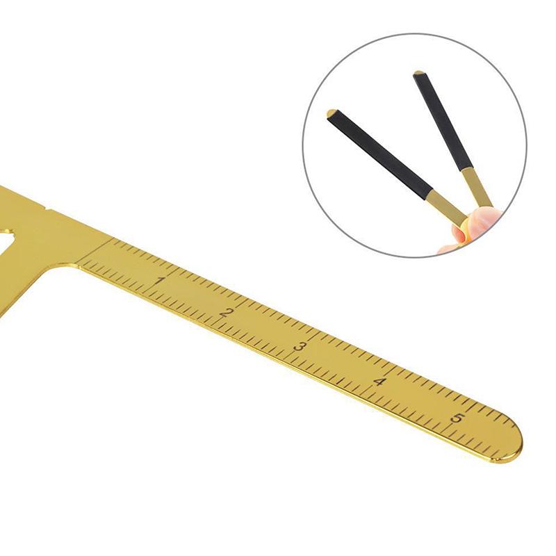 Stainless Steel Eyebrow Tattoo Stencil Ruler Microblading Tattoo Positioning Measure Template Eye Brow Permanent Makeup Tools