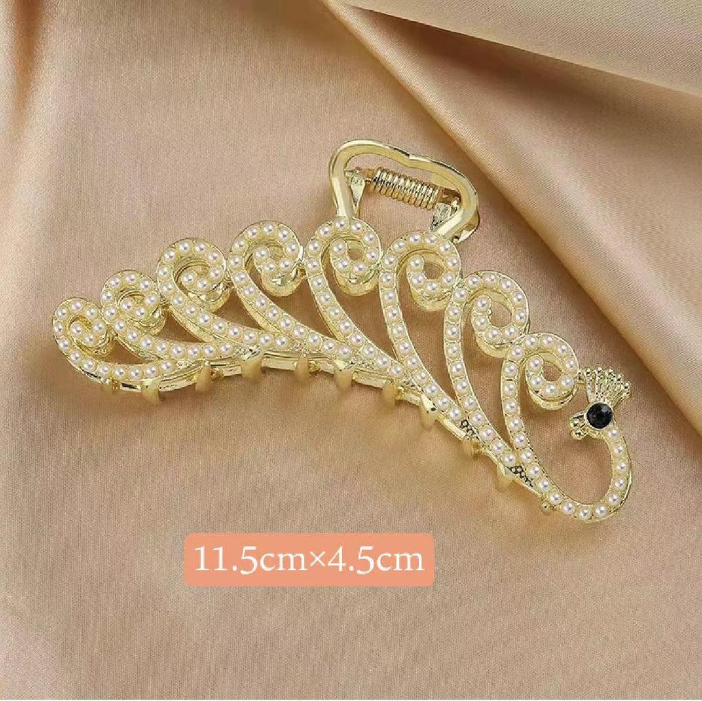 High-End Large Metal Claw Hair Clip for Women - Elegant Updo Accessory
