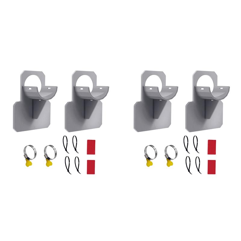 A34R 4Set Swimming Pool Pipe Holders, Above Ground Pool Accessories, Pool Accessories, Pool Hoses For Above Ground Pools Gray