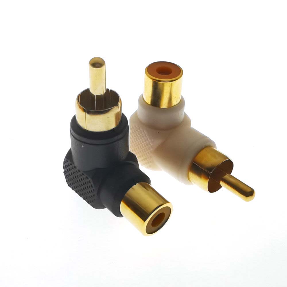Degree Converter L Splitter Right Angle Male To Female Audio Adapter RCA Connector Plug RCA Adapter
