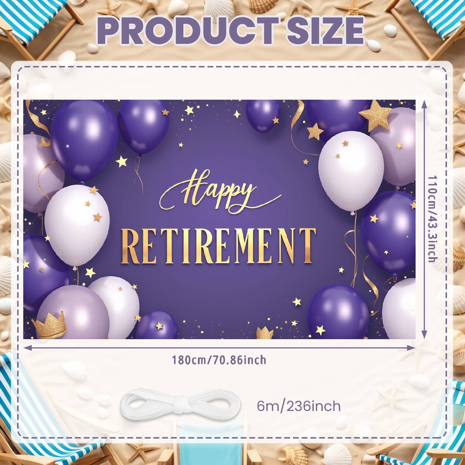 Retirement Celebration Display Golden Text Retirement Event Background Happy Retirement Backdrop Glossy Finish For Festive