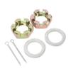 2 Sets Trailer Nut Kit with 1in Shaft Spindle Nuts 1in Washer 2.2in   Cotter Pins Galvanized for 1in Shaft Spindle