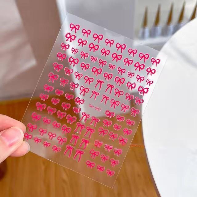 5D Bronzing Star Nail Art Stickers 1pcs Luxury Diamond Gold Sliver Laser Pentacle Self Adhesive Nail Decorations Slider Decals