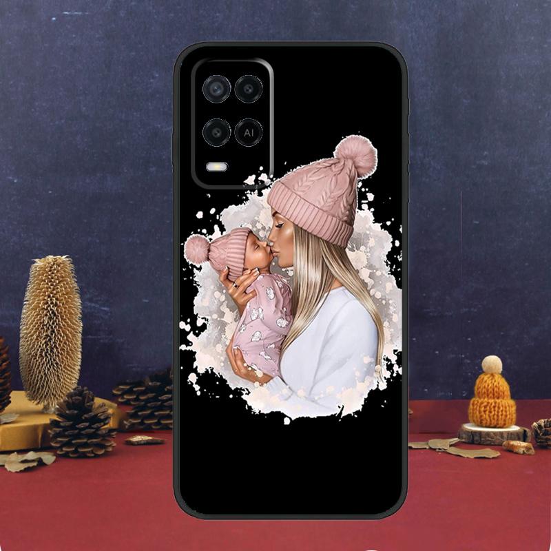 Fashion Super Mom Case For Oppo A16 A76 A96 A17 A57 A40 A60 A80 A98 A58 A78 A18 A38 A54 A74 A94 A15 A5 A6 Pro
