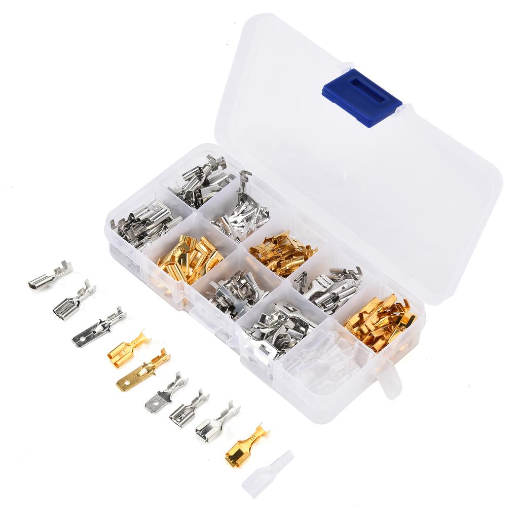 150Pcs Wire Terminals Brass Oxidation Resistance Corrosion Resistance High Conductivity Wire Crimp