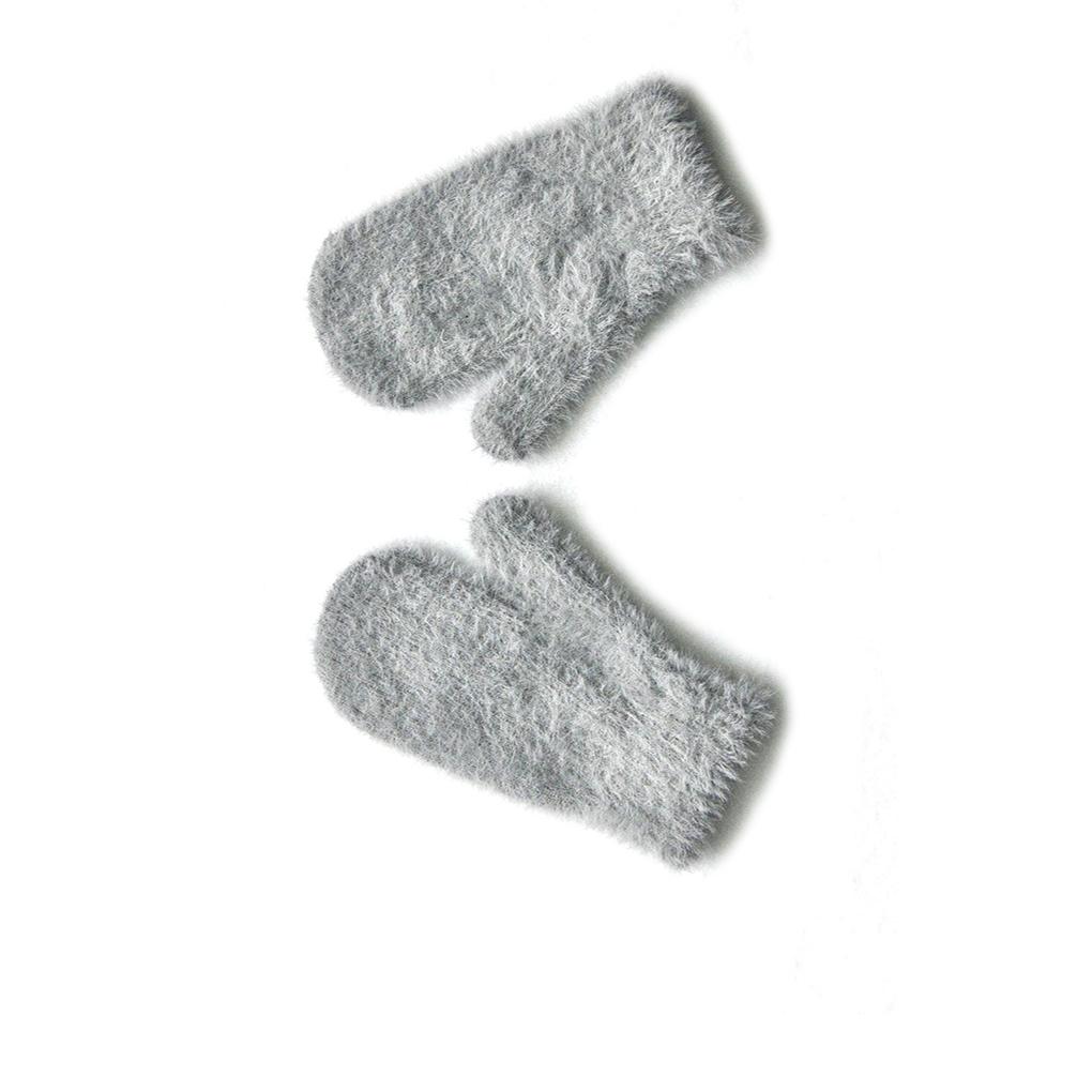 1 Pair Kids Mittens Comfortable Keeping-warm Mitten Thickened Children Clothes Accessory with Ple Color for Outdoor Wearing