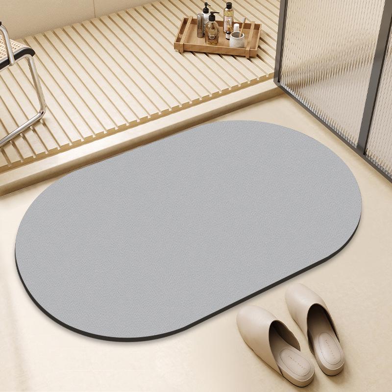 Simple Diatom Mud Floor Mat - Stain-Resistant, Water-Absorbent, Non-Slip, Wear-Resistant, Easy-Clean Bathroom Foot Mat.