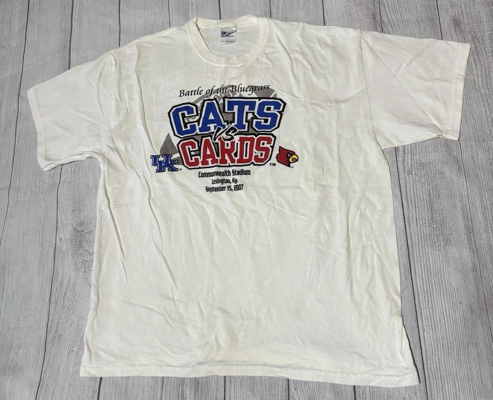Kentucky Wildcats Louisville Cardinals Battle Of The Bluegrass 2007 T Shirt XL 2XL
