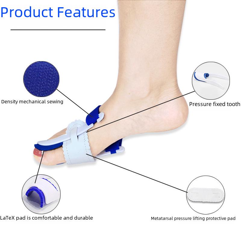 Hallux Valgus Corrector: Day & Night Orthosis with Silicone Toe Separator
