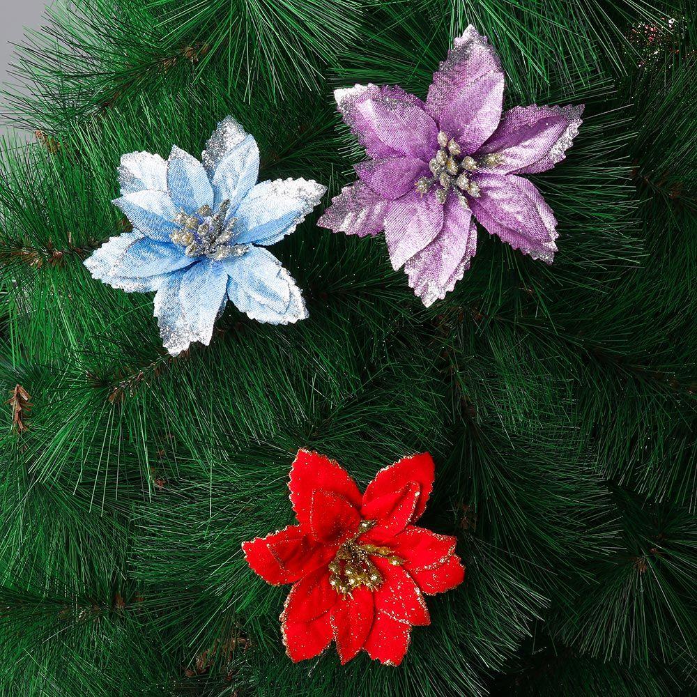 Gold Powder Artifical Christmas Tree Decorations Fake Flowers Christmas Flowers Home Xmas Ornaments