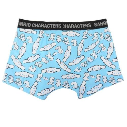 Small Planet Sanrio Boxer Briefs, Cinnamoroll Hiragana Logo, XL Size
