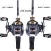 SOUGAYILANG Fishing Rod Reel Combos with 4 Section Baitcaster Rod 12+1BB Casting Reel Fishing Set