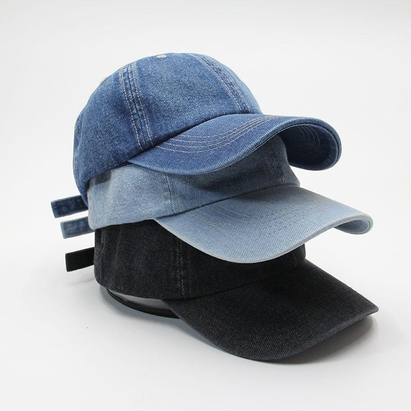 Sun Her Him For Women Men Cap Snapback Adjustable Sport Outdoor Hat Trucker Dad Jean Cowboy Baseball Cotton Denim 55-58Cm Caps