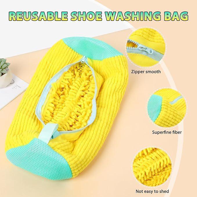 New Washing Shoes Bag Cotton Laundry Net Fluffy fibers Easily remove dirt Washing Bags Anti-deformation Shoes Clothes Organizer