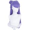 Anime LOL KDA The Baddest Evelynn Light Purple with Bun Long Synthetic Hair Carnival Halloween Party Role Play Cosplay