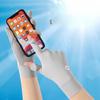 Ice Silk Sunscreen Gloves for Women In Summer Thin UV Proof Driving Special Finger Exposed Anti Slip Touch Screen Riding Electric Bike