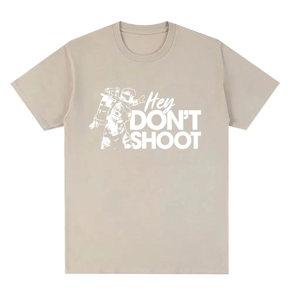 Don' Shoot Game Arc Raiders T-shirt Unisex Street Style Hip-hop Pure Cotton Short-sleeved Men's Streetwear T-shirt